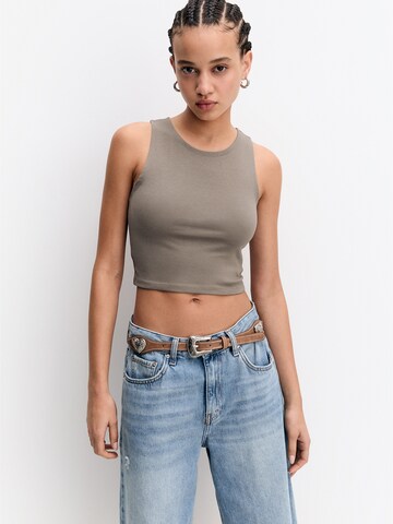 Pull&Bear Top in Grijs: voorkant