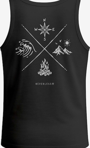 Neverless Shirt 'Nature Compass' in Black: front