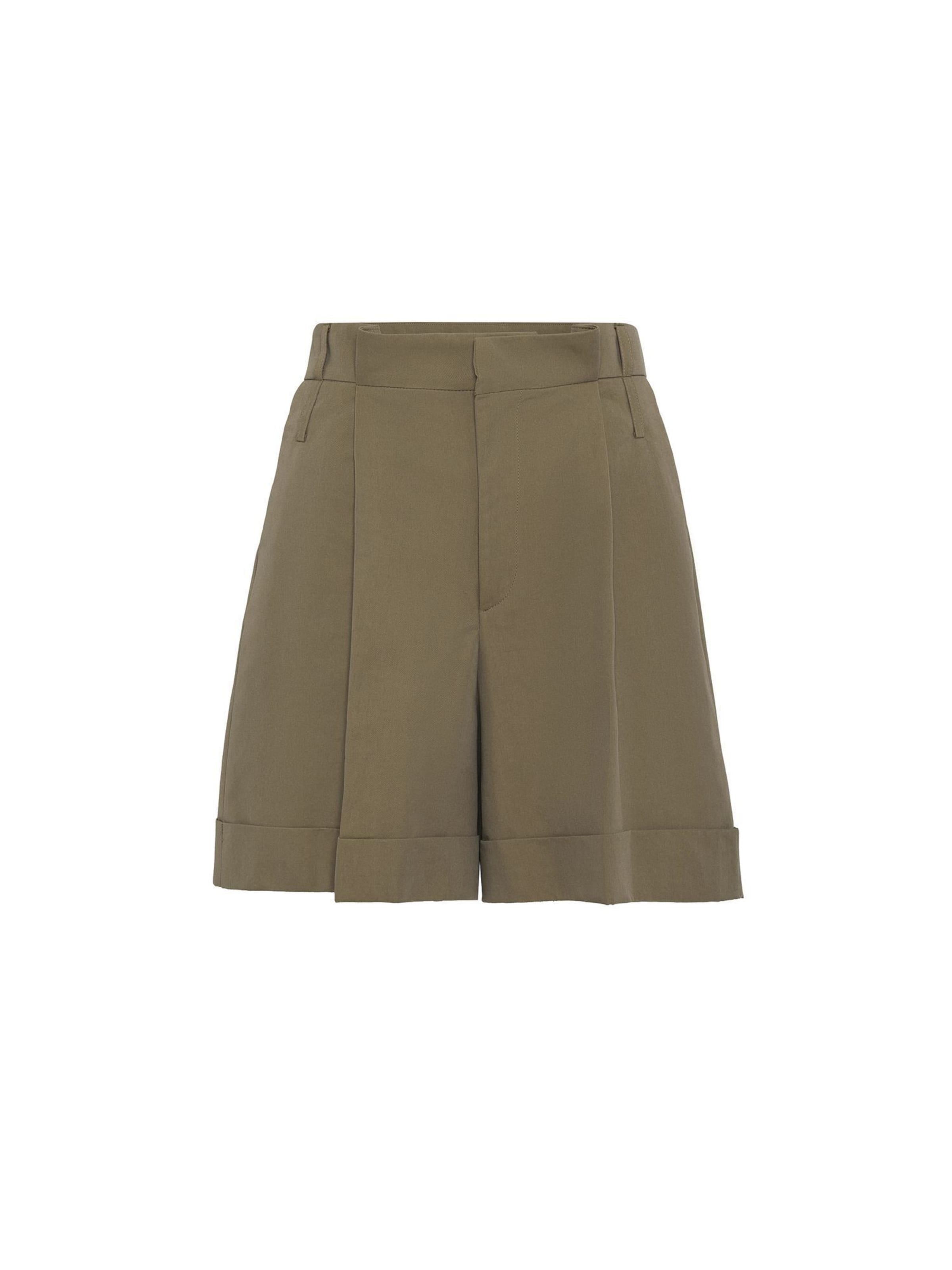 Antioch Loosefit Bukser med lægfolder i grøn: forside