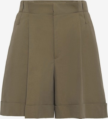 AntiochLoosefit Hlače s naborima - zelena boja: prednji dio