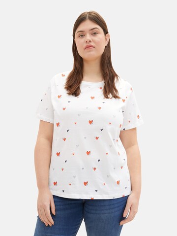 T-shirt Tom Tailor Women + en blanc : devant