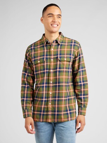 LEVI'S ® Regular Fit Skjorte 'Classic Worker' i grøn: forside
