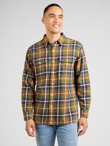 LEVI'S ® Regular fit Button Up Shirt 'Classic Worker Workwear' in Green: front