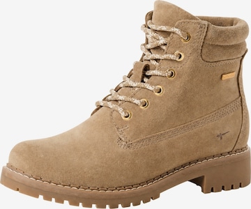 Tamaris Veterboots in Beige: voorkant