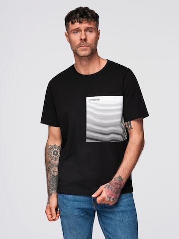 Ombre Shirt in Zwart: voorkant