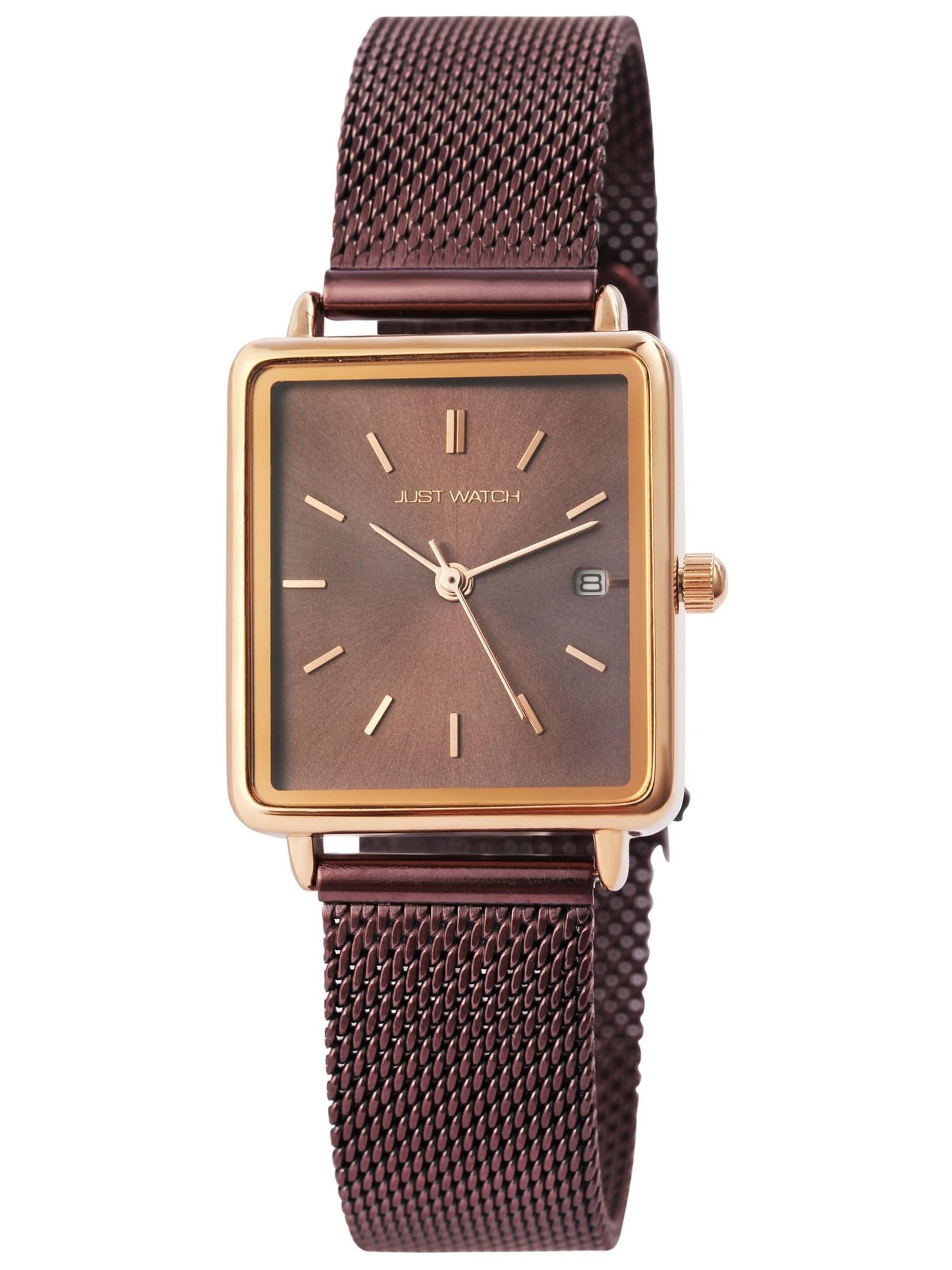 Just Watch Analog Watch 'Sienna, Datumsanzeige' in Red