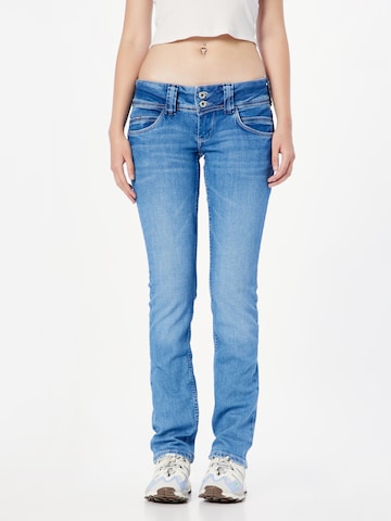 Pepe Jeans גזרת סלים ג'ינס 'Venus' בכחול: מלפנים