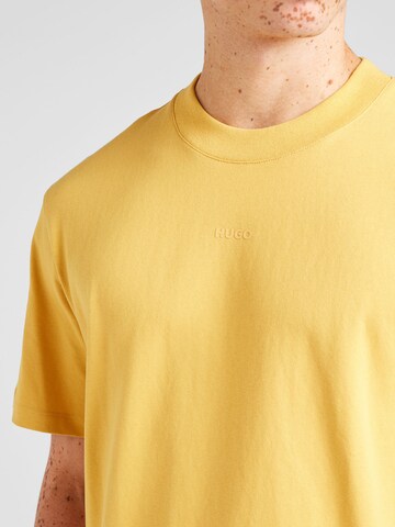 HUGO T-Shirt  'Dapolino' in Gelb