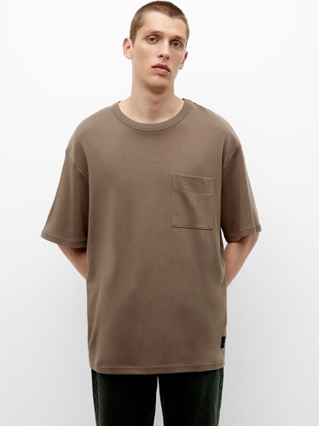 Pull&Bear Koszulka w kolorze brązowy: przód