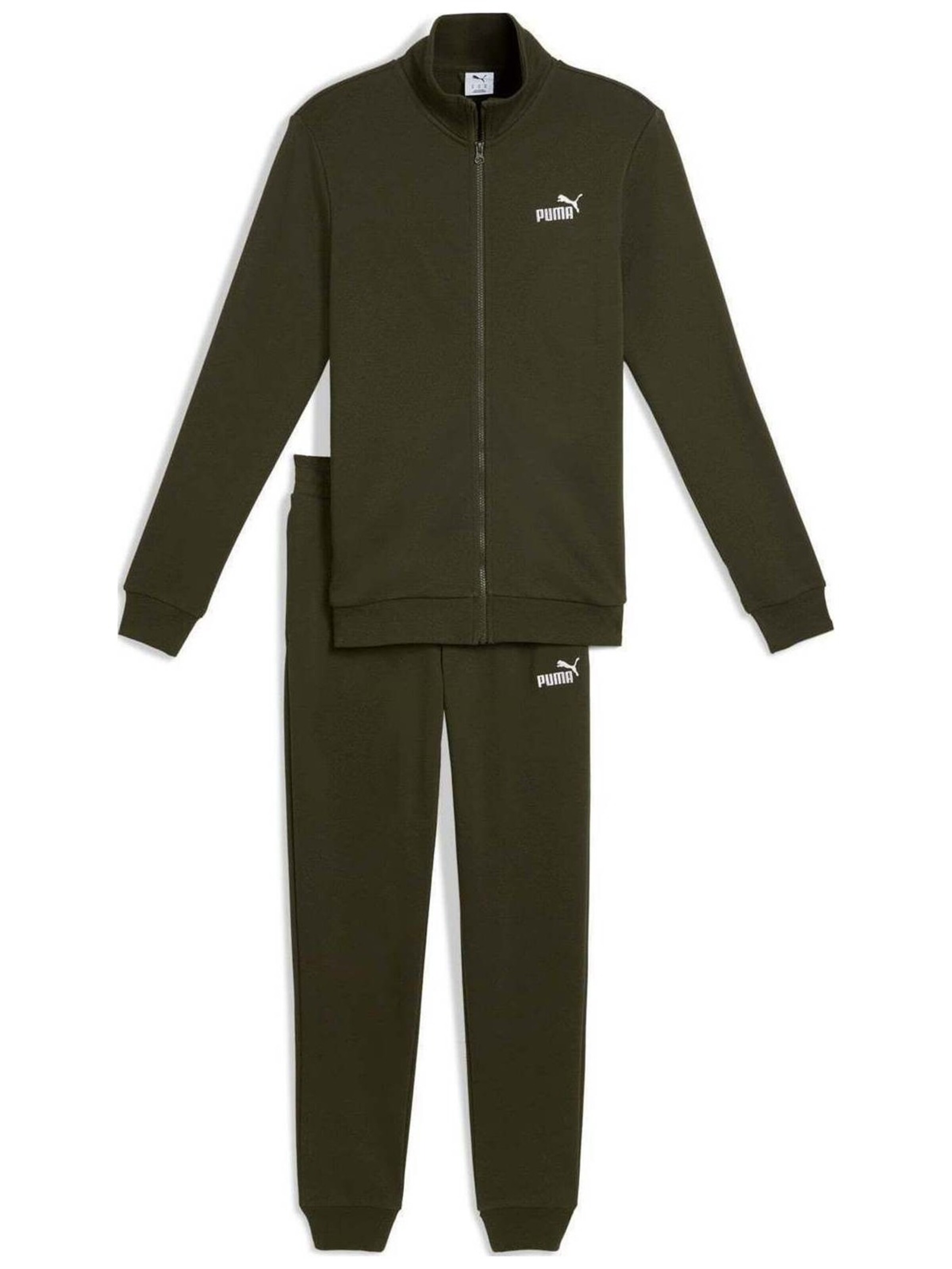 PUMA Veste de survêtement 'Puma Ess Sweat Suit Tr' en S en vert, Vue avec produit