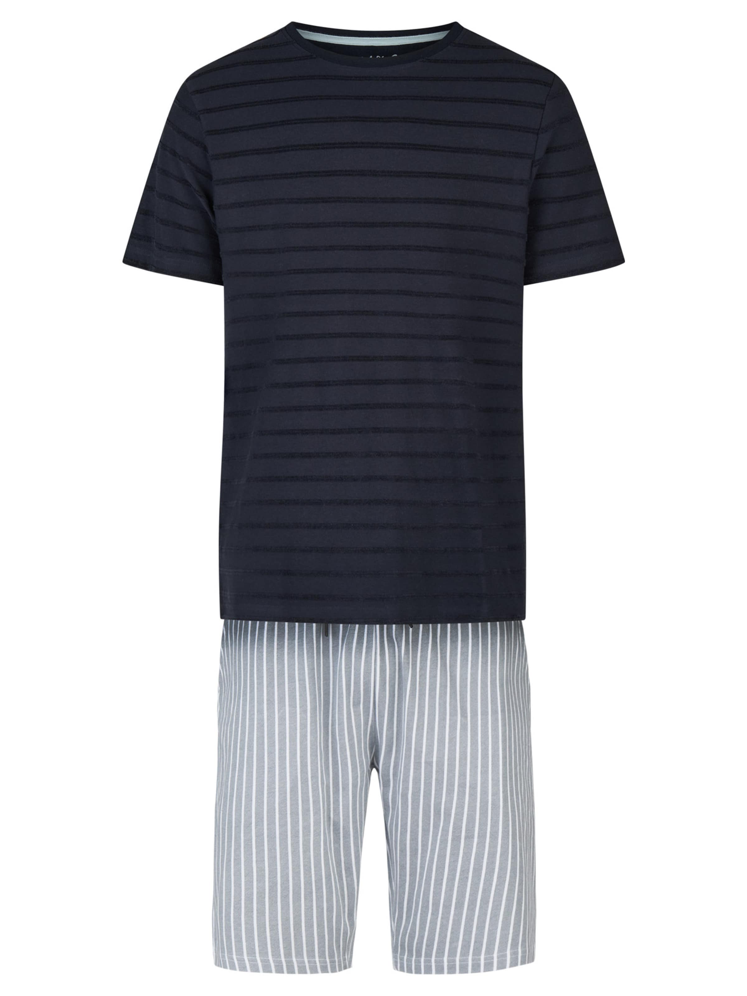 Pyjama court ' Classic ' Phil & Co. Berlin en bleu : devant