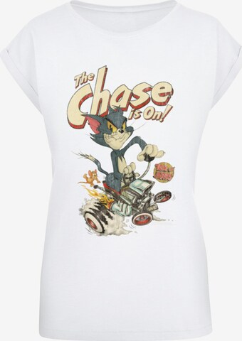 ABSOLUTE CULT T-Shirt 'Tom and Jerry - The Chase Is On' in Weiß: Vorderseite