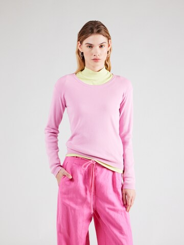 Pull-over UNITED COLORS OF BENETTON en rose : devant