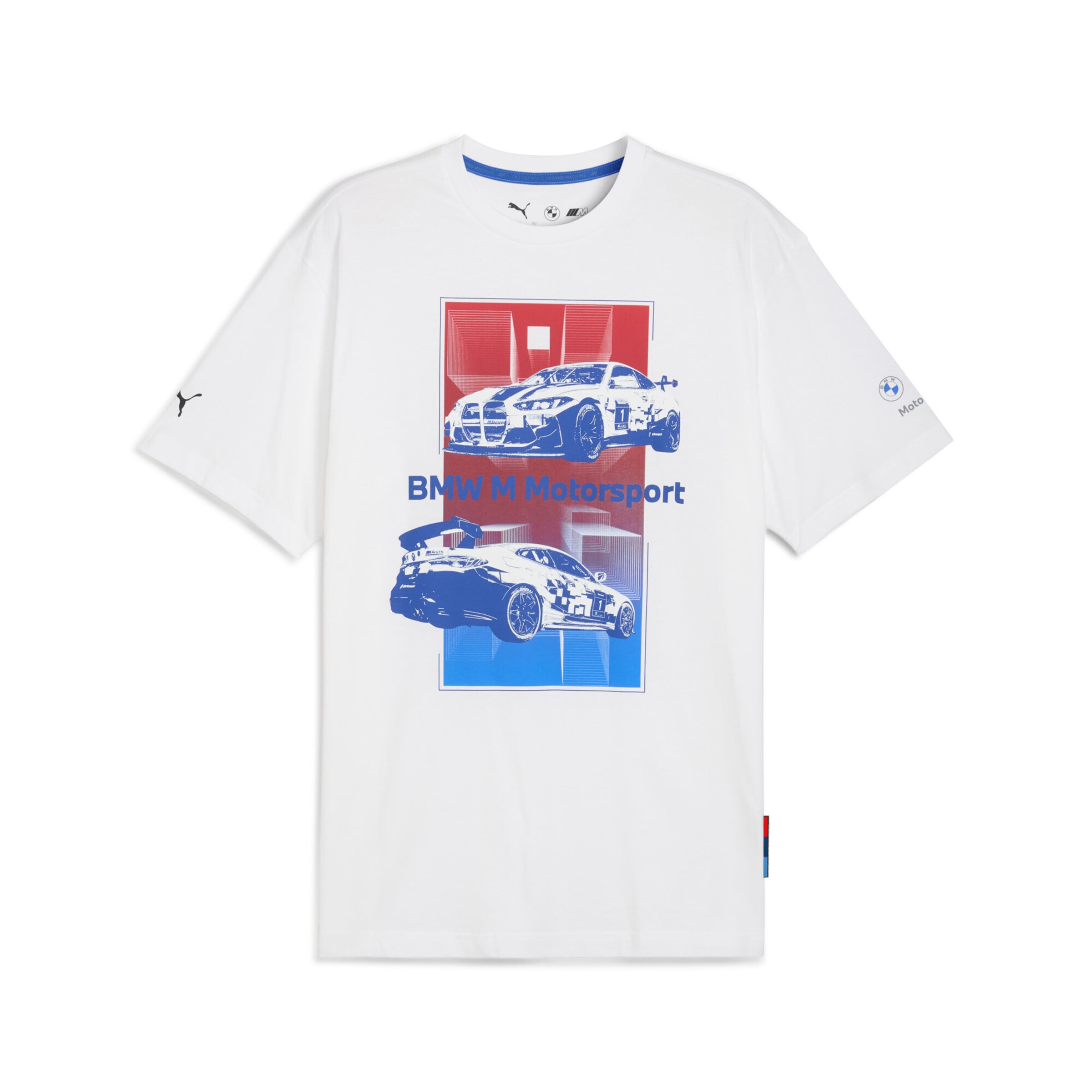 PUMA Performance shirt 'BMW M' in White: front