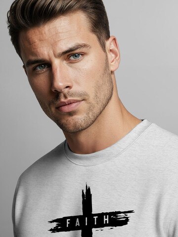 Neverless Sweatshirt 'Faith' in Grey