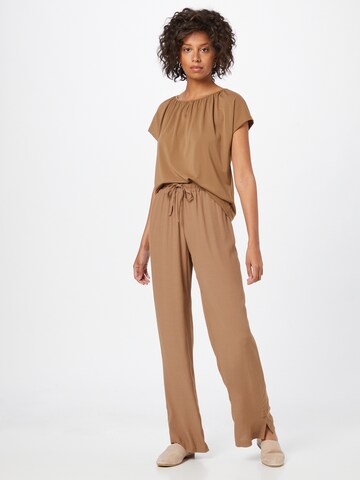 OPUS Loose fit Trousers 'Mikali' in Brown