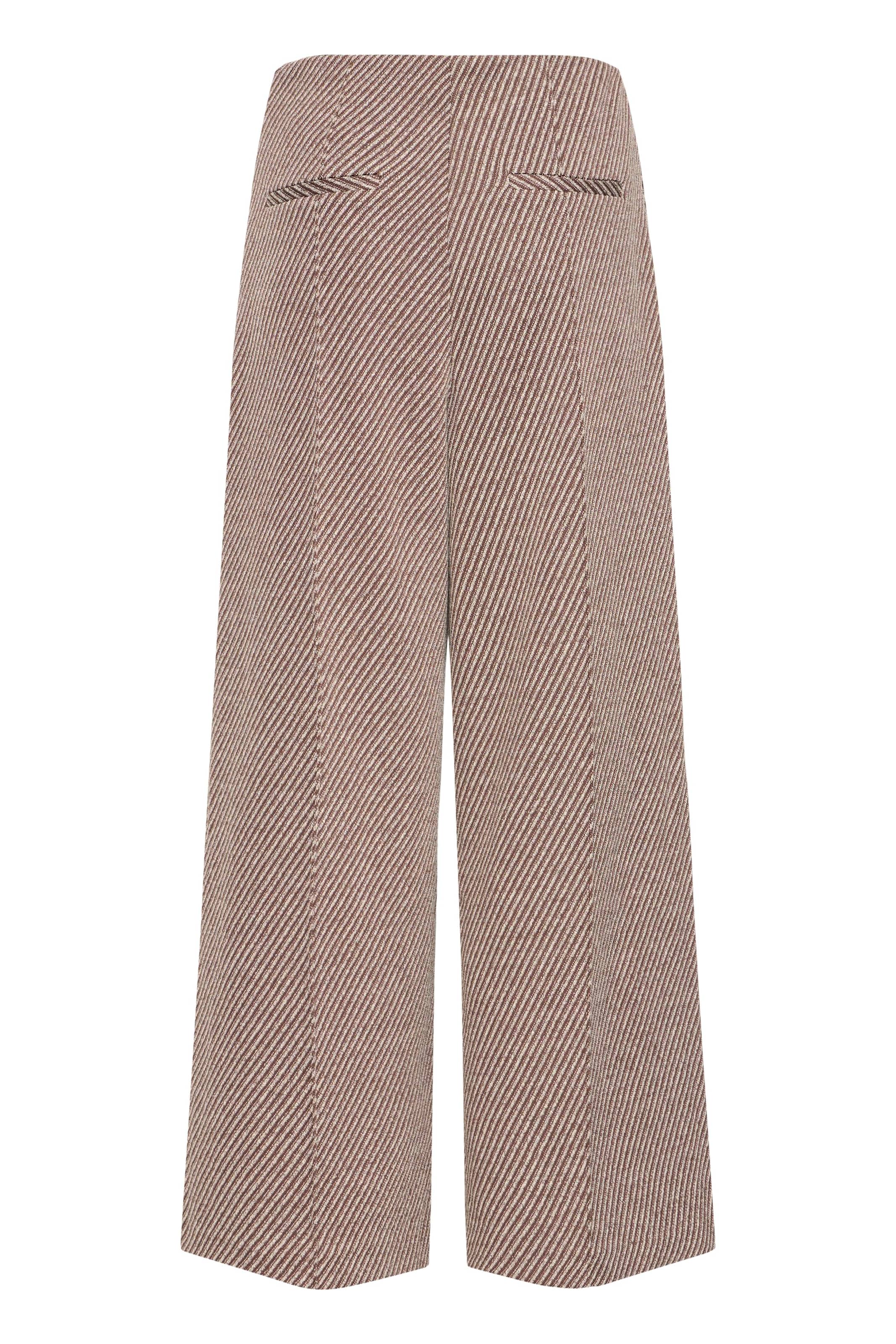 Wide leg Pantaloni con piega frontale 'IHKATE' di ICHI in marrone