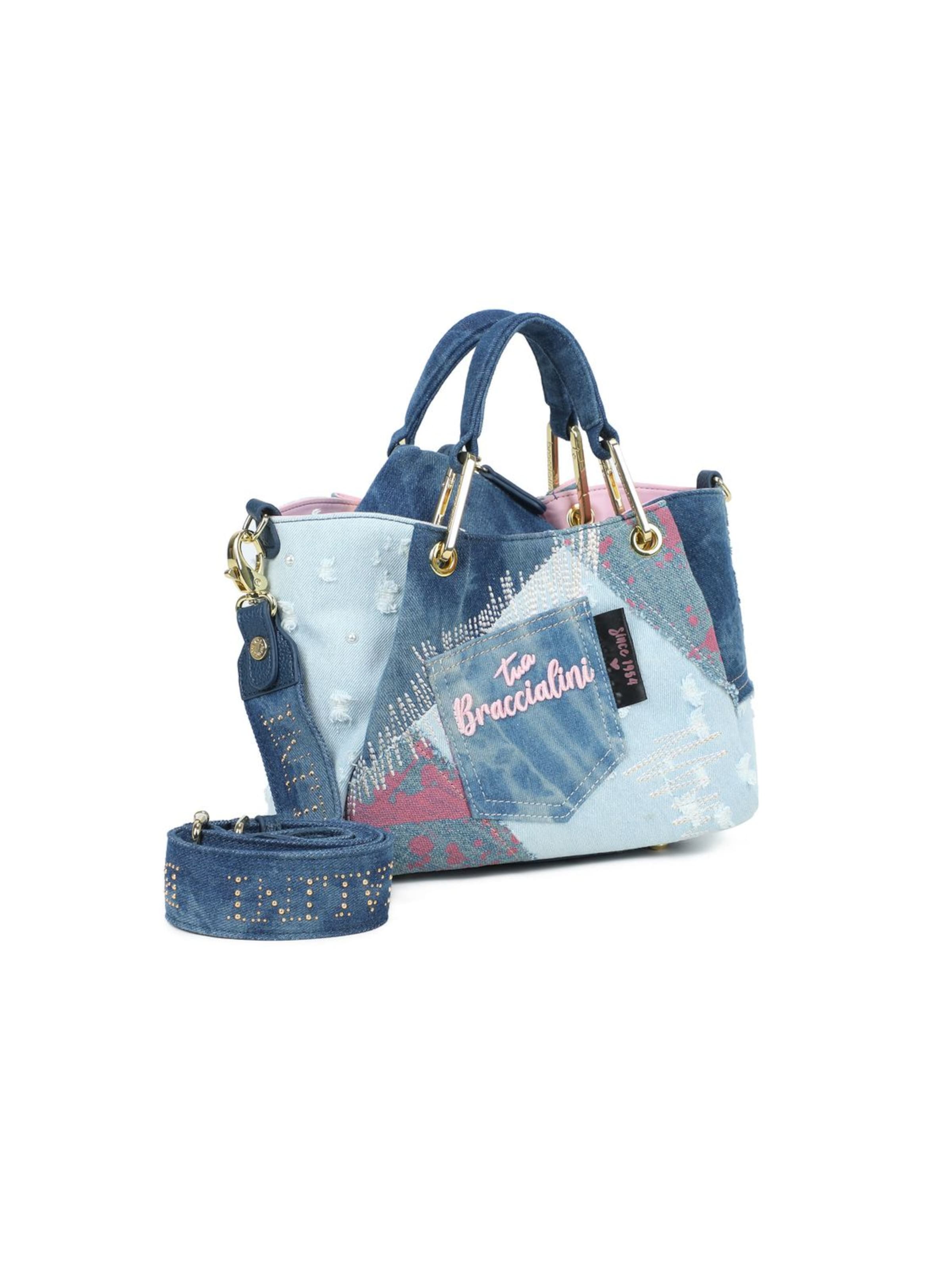 Borsa a mano 'Amy Jeans' di Braccialini in blu
