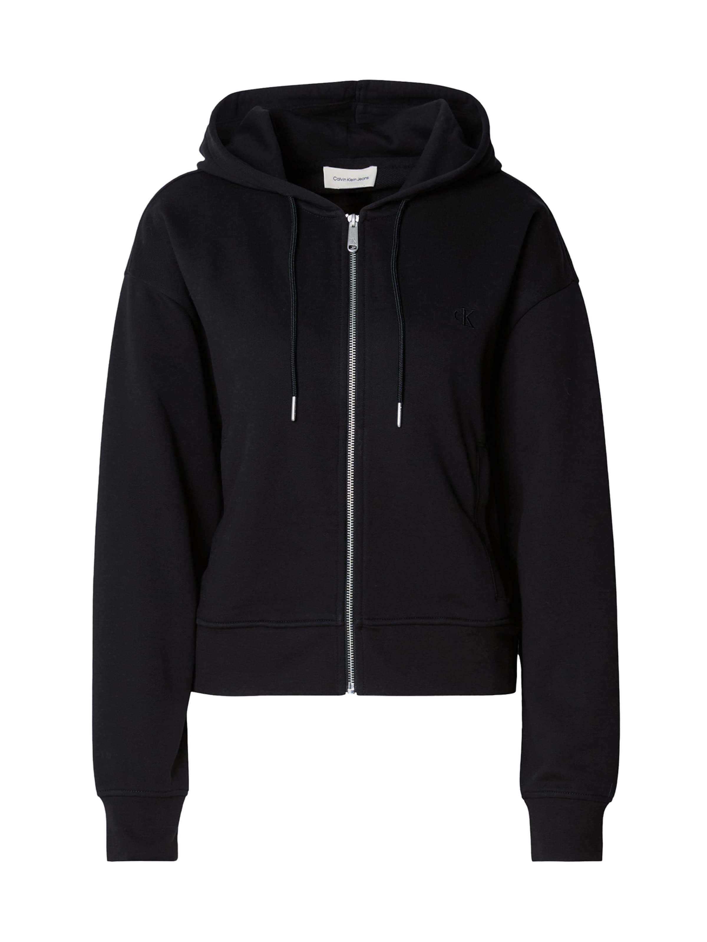 Calvin Klein Jeans Bluza rozpinana w kolorze czarny: przód