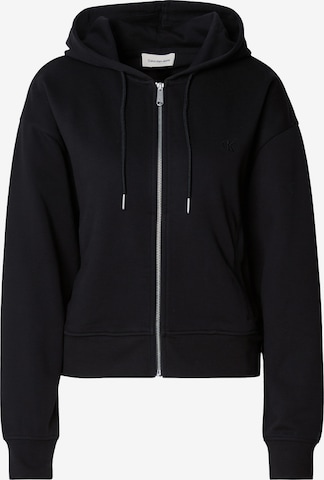 Calvin Klein Jeans Bluza rozpinana w kolorze czarny: przód