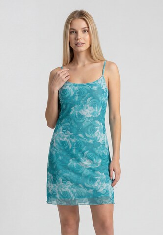 MYMO Dress in Blue: front