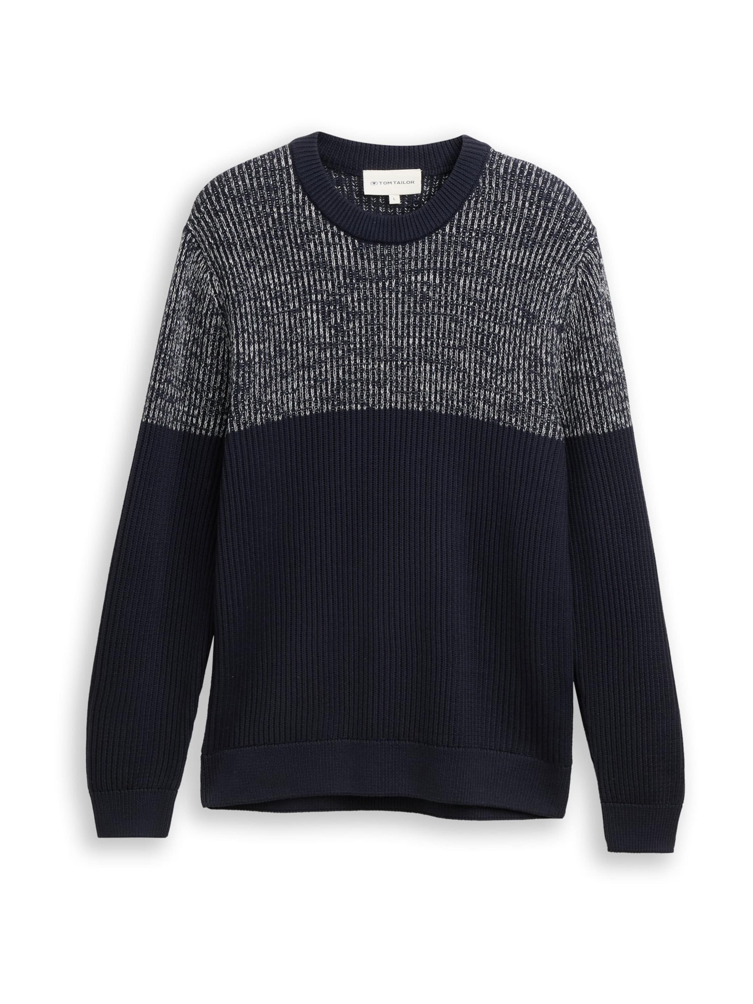 TOM TAILOR Pulover | modra barva: sprednja stran