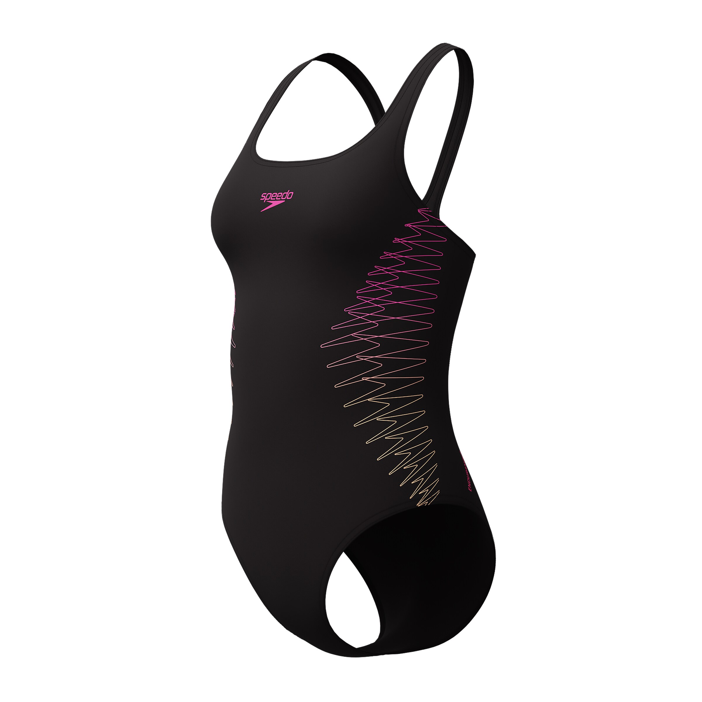 SPEEDO Bustier Badeanzug in Schwarz