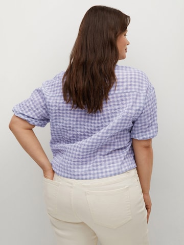 MANGO Bluse 'Vichy' in Lila