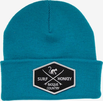 Surf Monkey Mütze in Blau: Vorderseite