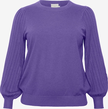 KAFFE CURVE Sweater 'Loni' in Purple: front