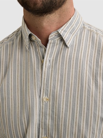 Regular fit Camicia 'Shirt with stripe pattern and Kent collar' di VANGUARD in blu