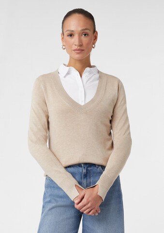 COMMA - Jersey en beige: frente