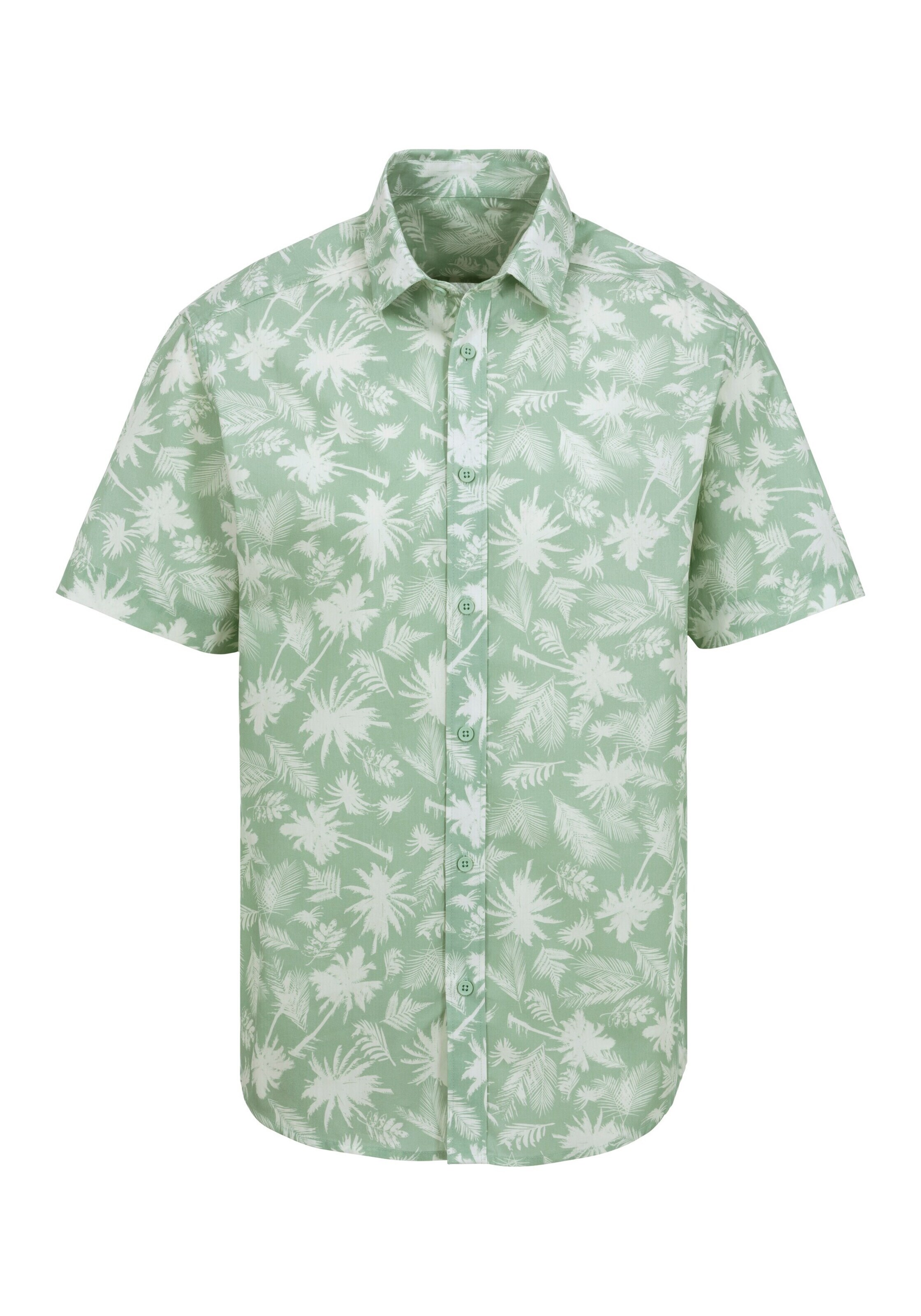 BEACH TIME Button Up Shirt in Green: front