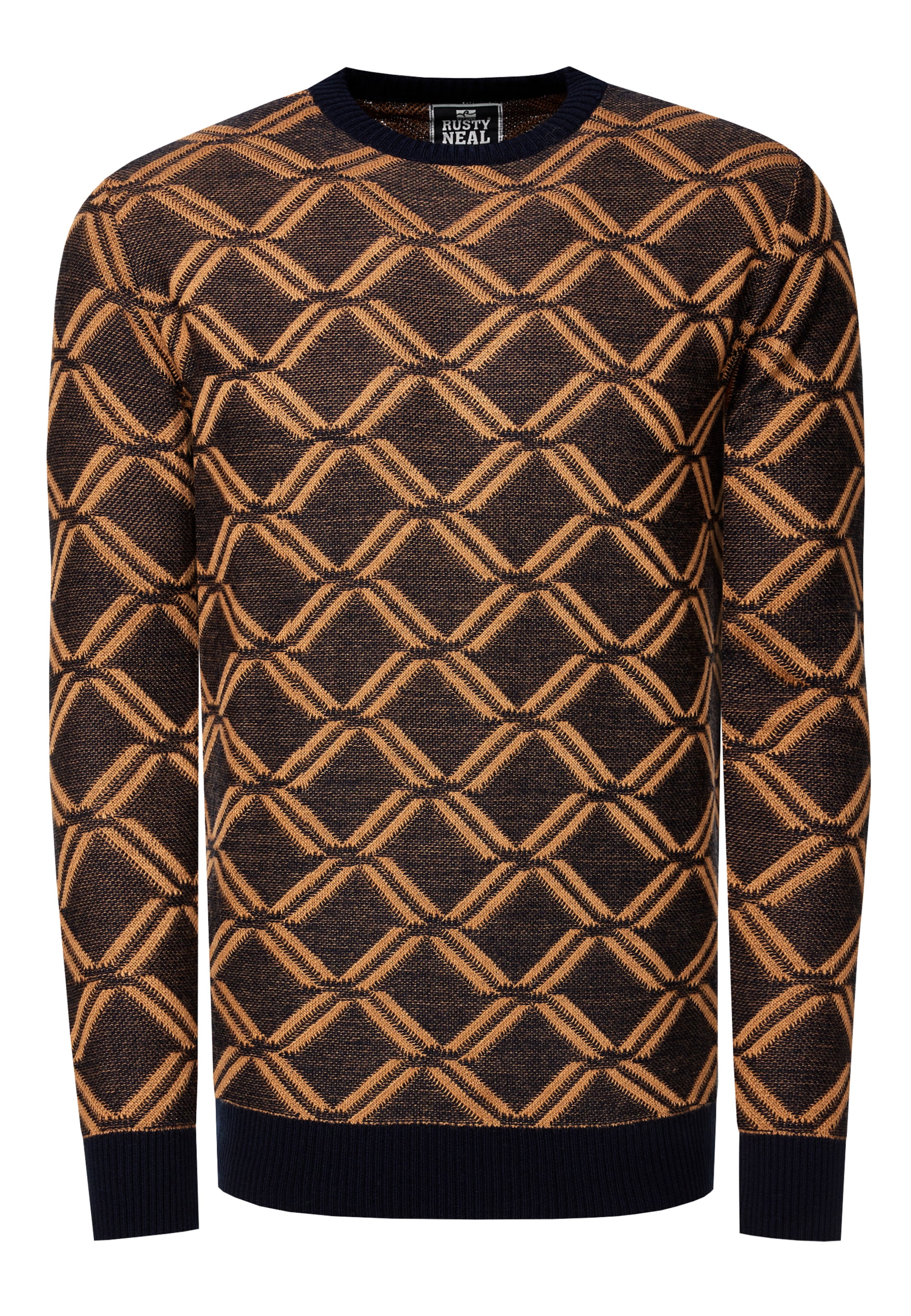 Rusty Neal Pullover in Braun: Vorderseite