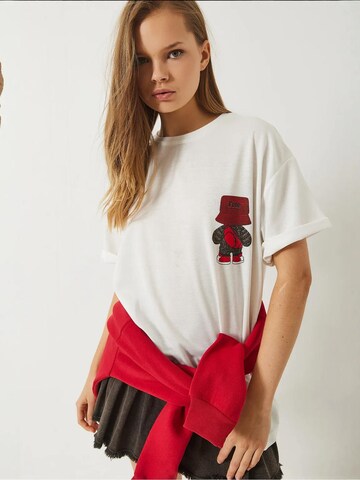 Bianco Lucci T-Shirt in Weiß