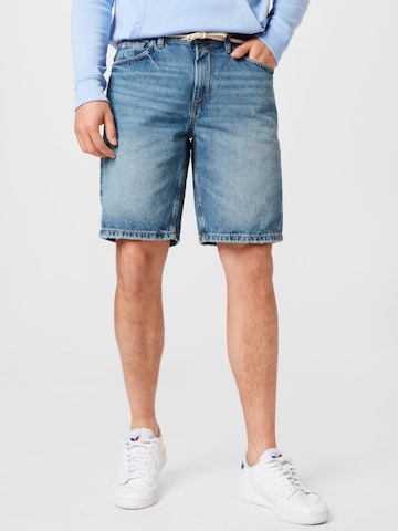 TOM TAILOR DENIM Regular Shorts in Blau: predná strana