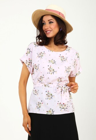 Awesome Apparel Blouse in Roze: voorkant