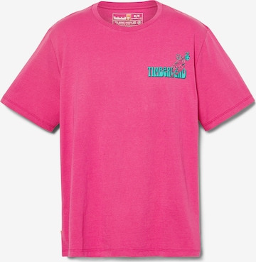 T-Shirt 'High Up In The Mountain' TIMBERLAND en rose : devant