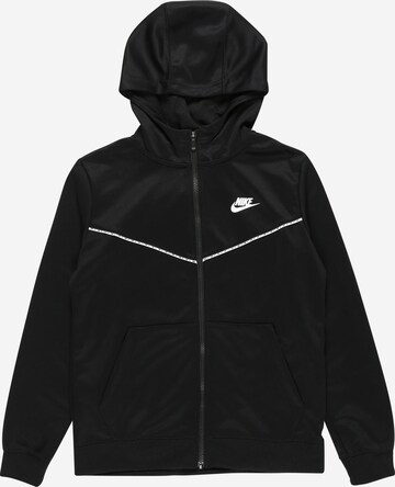 Nike Sportswear Sweat jacket in Black: front