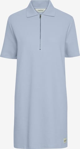 Oxmo - Vestido camisero en azul: frente