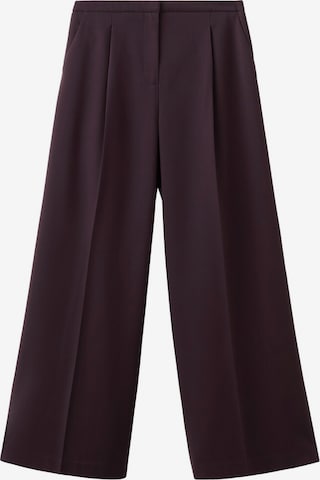 MANGO Панталон с ръб 'Mina' в червено: отпред