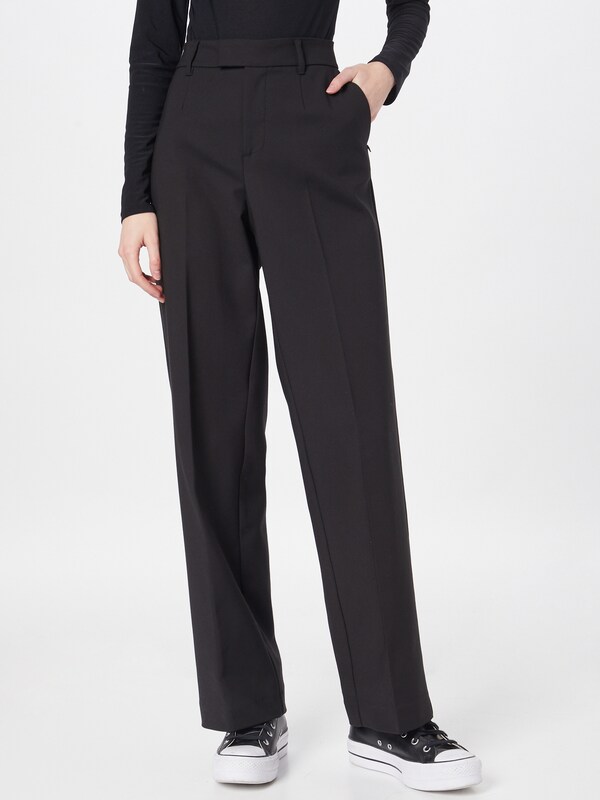 PULZ Jeans Wide leg Chino Pants 'BINDY' in Black