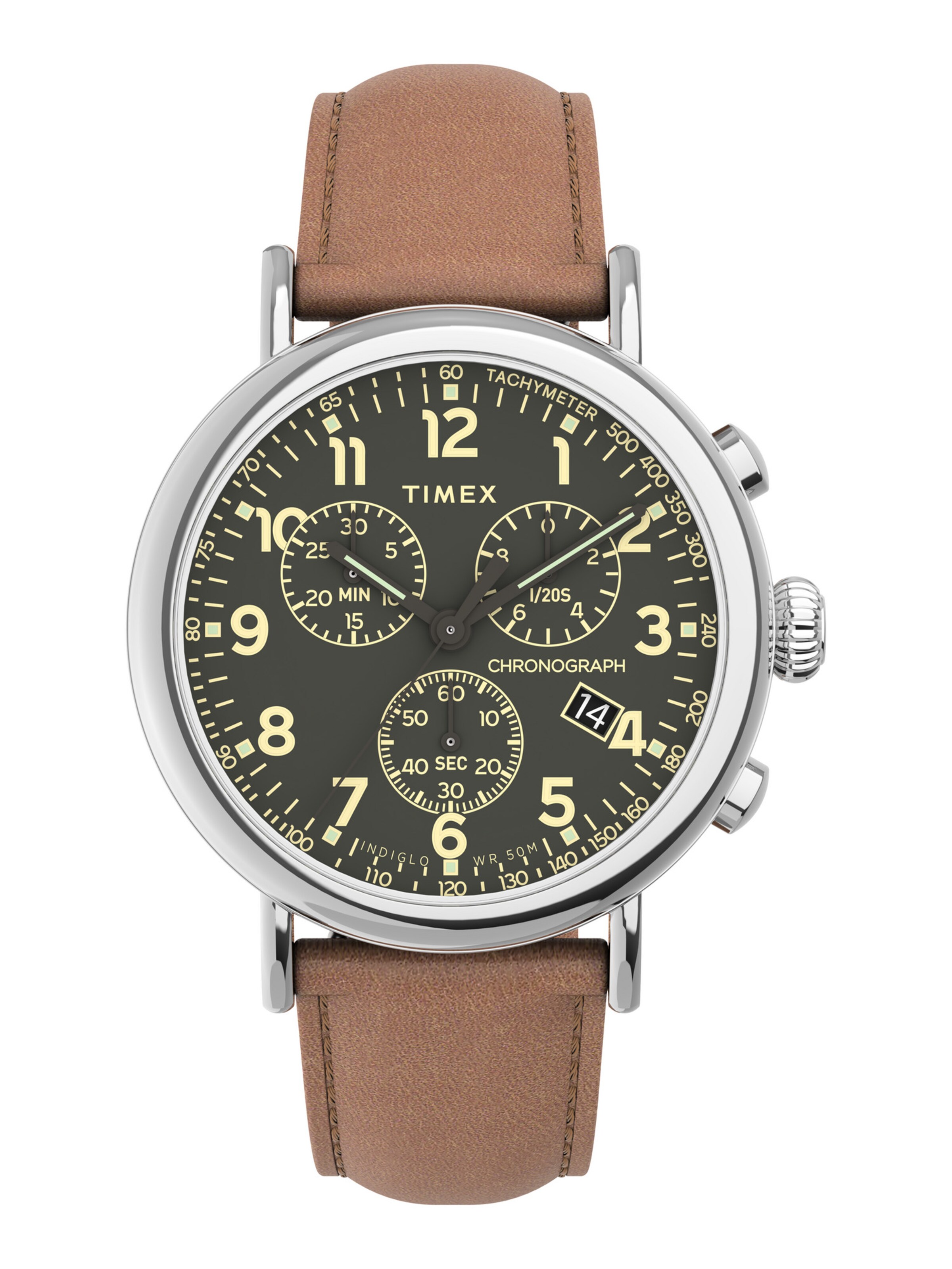 TIMEX Analoog horloge 'Standard Essential Collection' in Bruin: voorkant