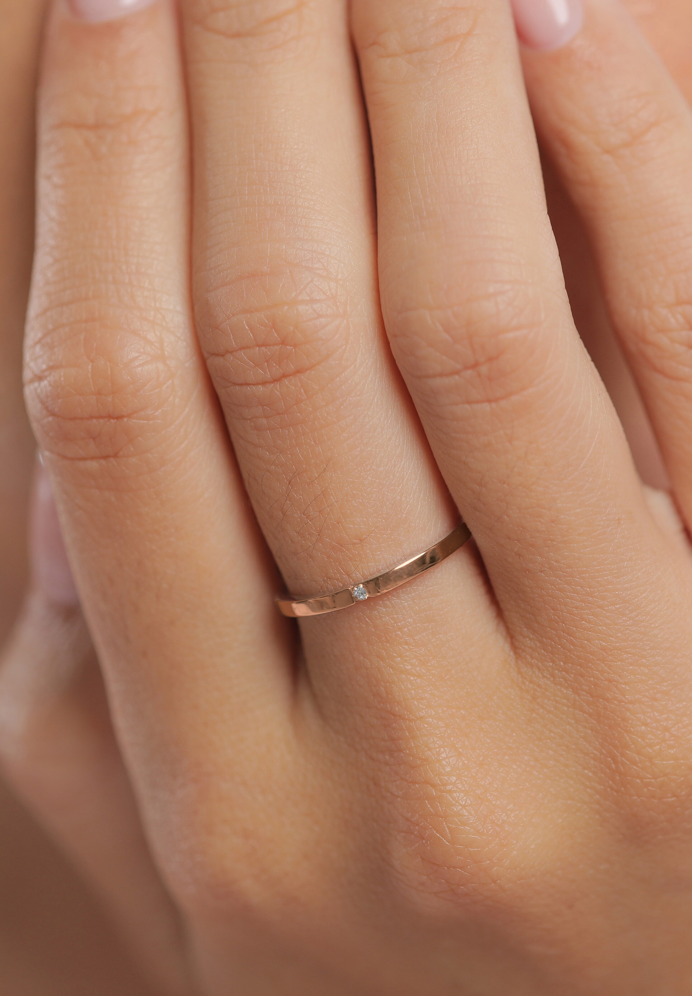 Elli DIAMONDS Ring 'Classic' in Goud: voorkant