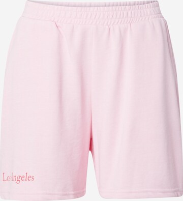 PIECES Normalny krój Spodnie 'PCSKYLAR' w kolorze różowy: przód