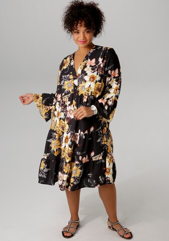 Aniston Shirt Dress in Black: front