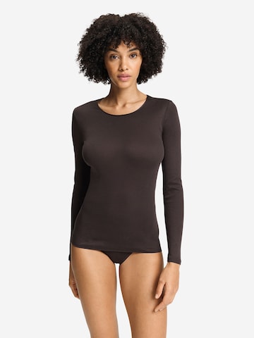 T-shirt ' Cotton Seamless ' Hanro en marron : devant