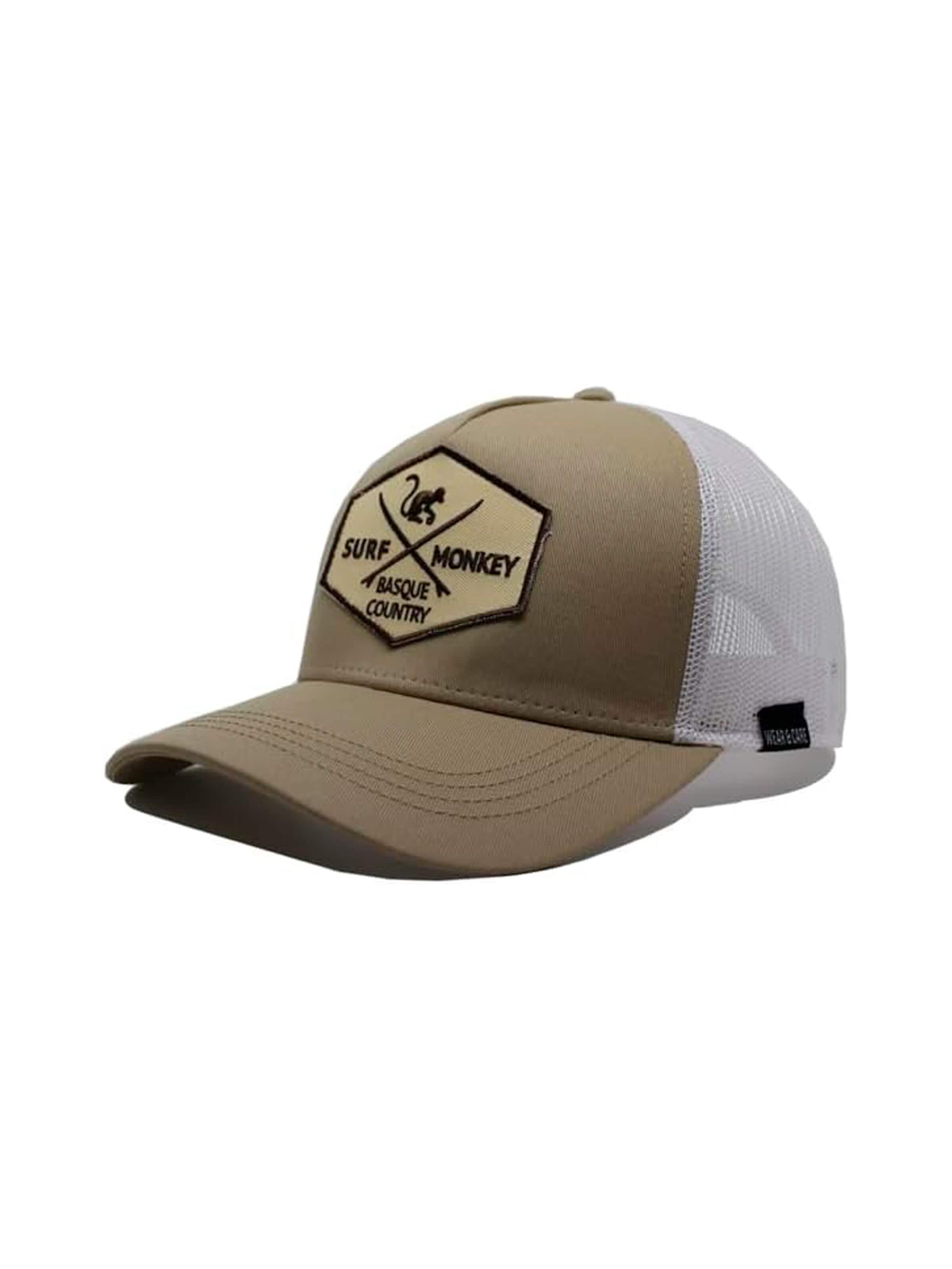 Casquette de sport Surf Monkey en beige : devant