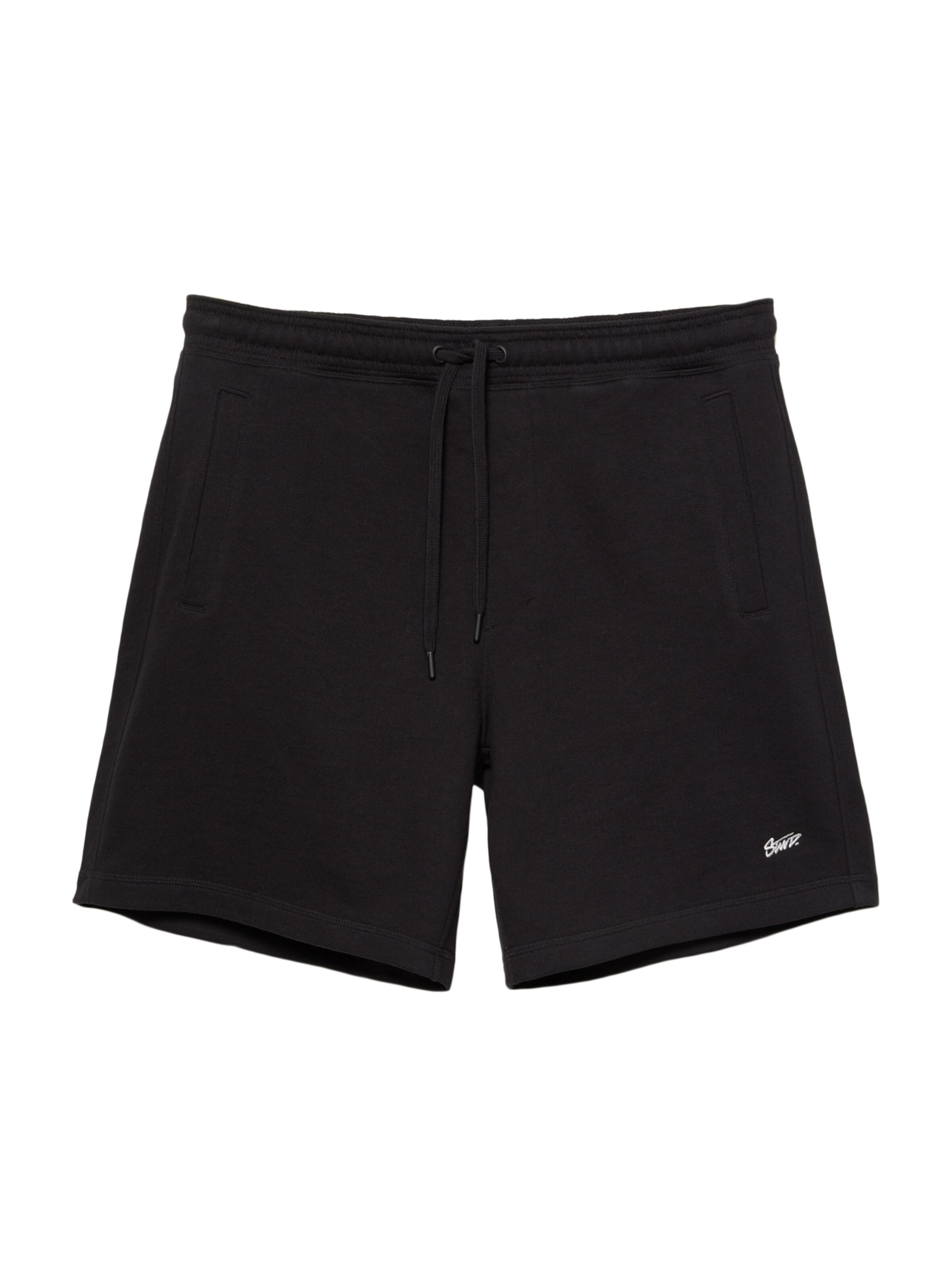 Pull&Bear Shorts 'STWD' in Schwarz: Vorderseite