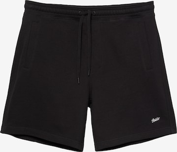 Pantaloni 'STWD' de la Pull&Bear pe negru: față